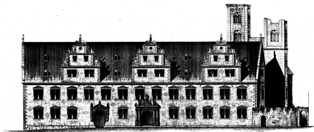 Burgfassade im 17. Jahrhundert
