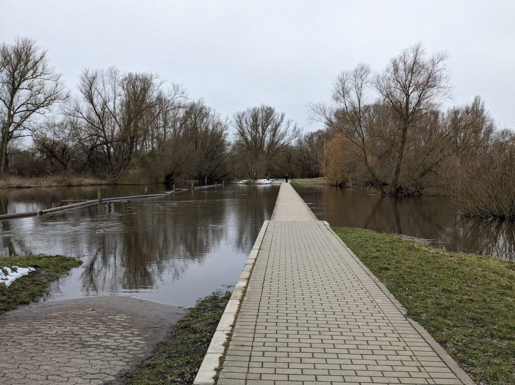 Überlauf bei Hochwasser